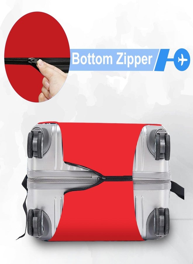 ANNA QUEEN Cut Emoticons Red Luggage Cover Washable Suitcase Protector Suitcase Cover Anti-Scratch,Stretchable Fit for 18-32Inch Luggage,Travel Bag Cover S(fits 18-21inch suitcase) - Image 4